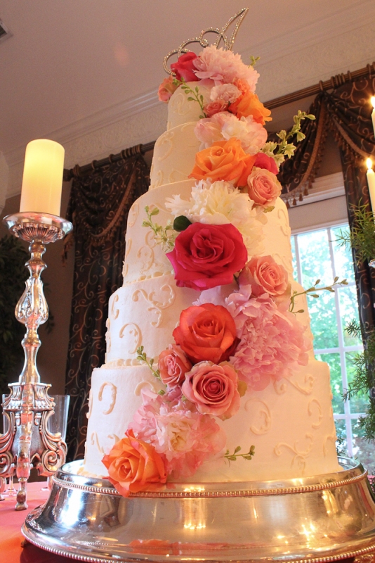 The Bride's cake was towering!